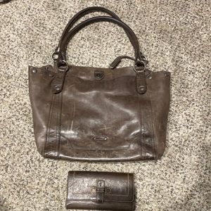 FRYE Melissa Handbag w/ matching wallet